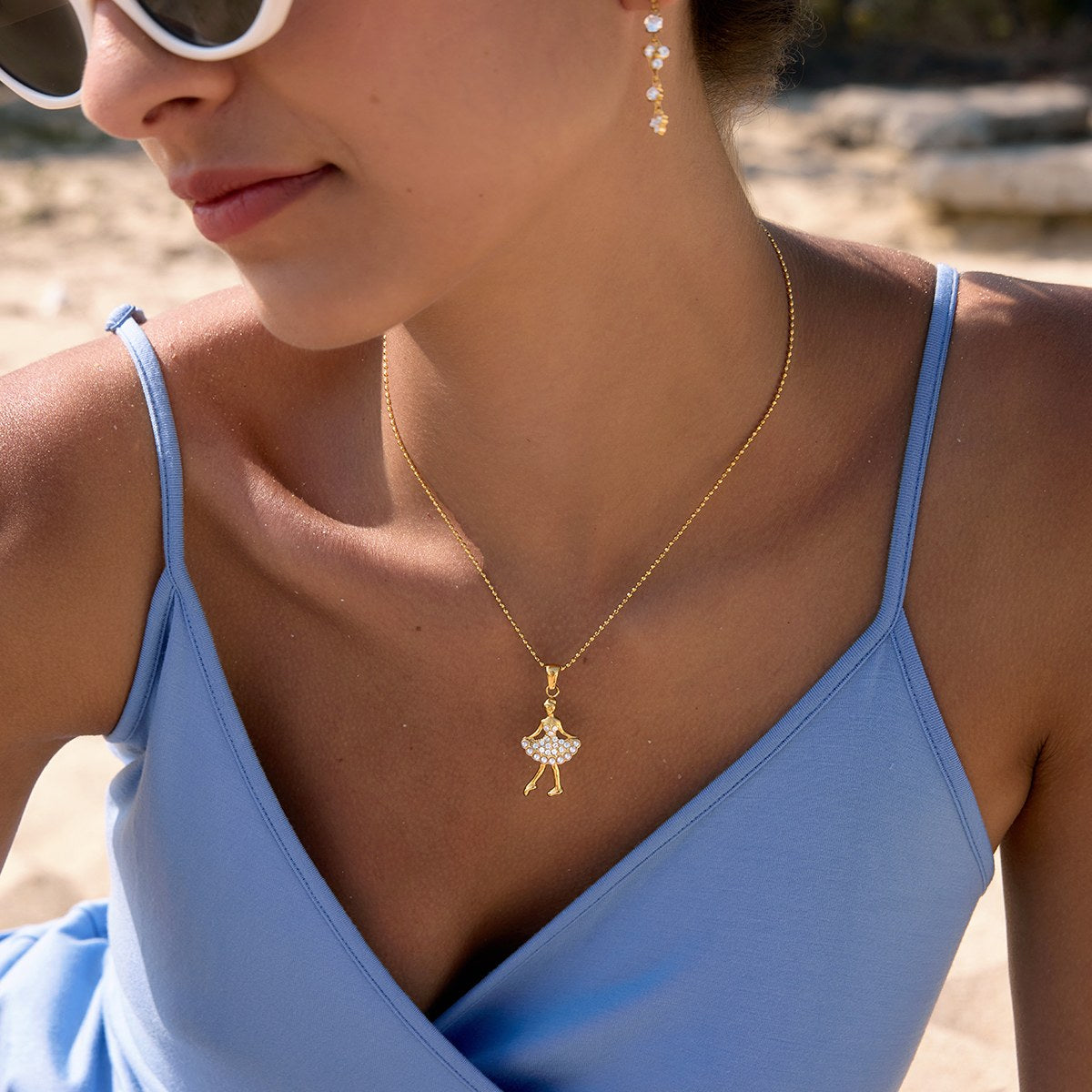 Muse Ballerina Charm Necklace
