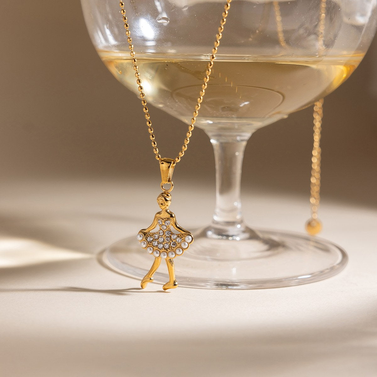 Muse Ballerina Charm Necklace