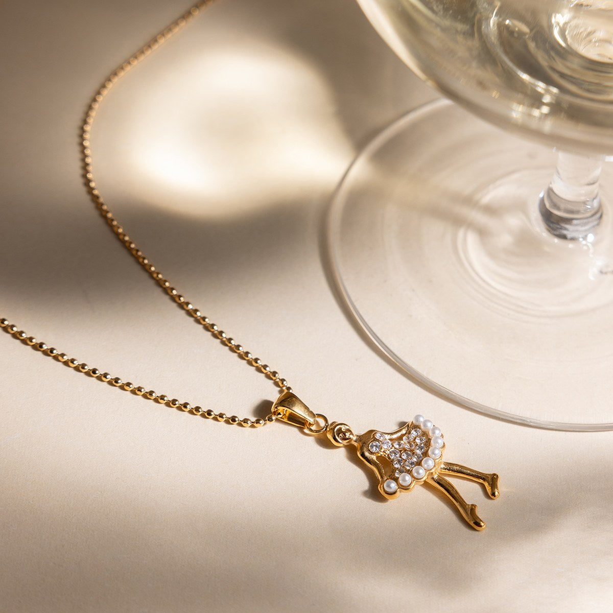 Muse Ballerina Charm Necklace