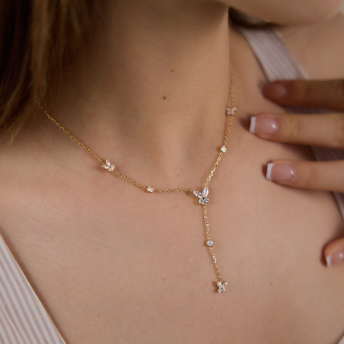 Becoming Butterfly Y Necklace