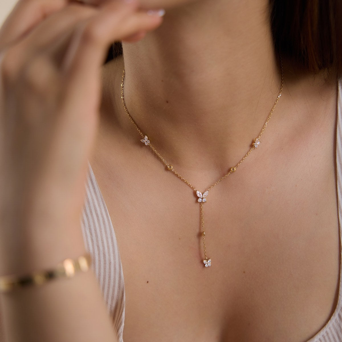 Becoming Butterfly Y Necklace