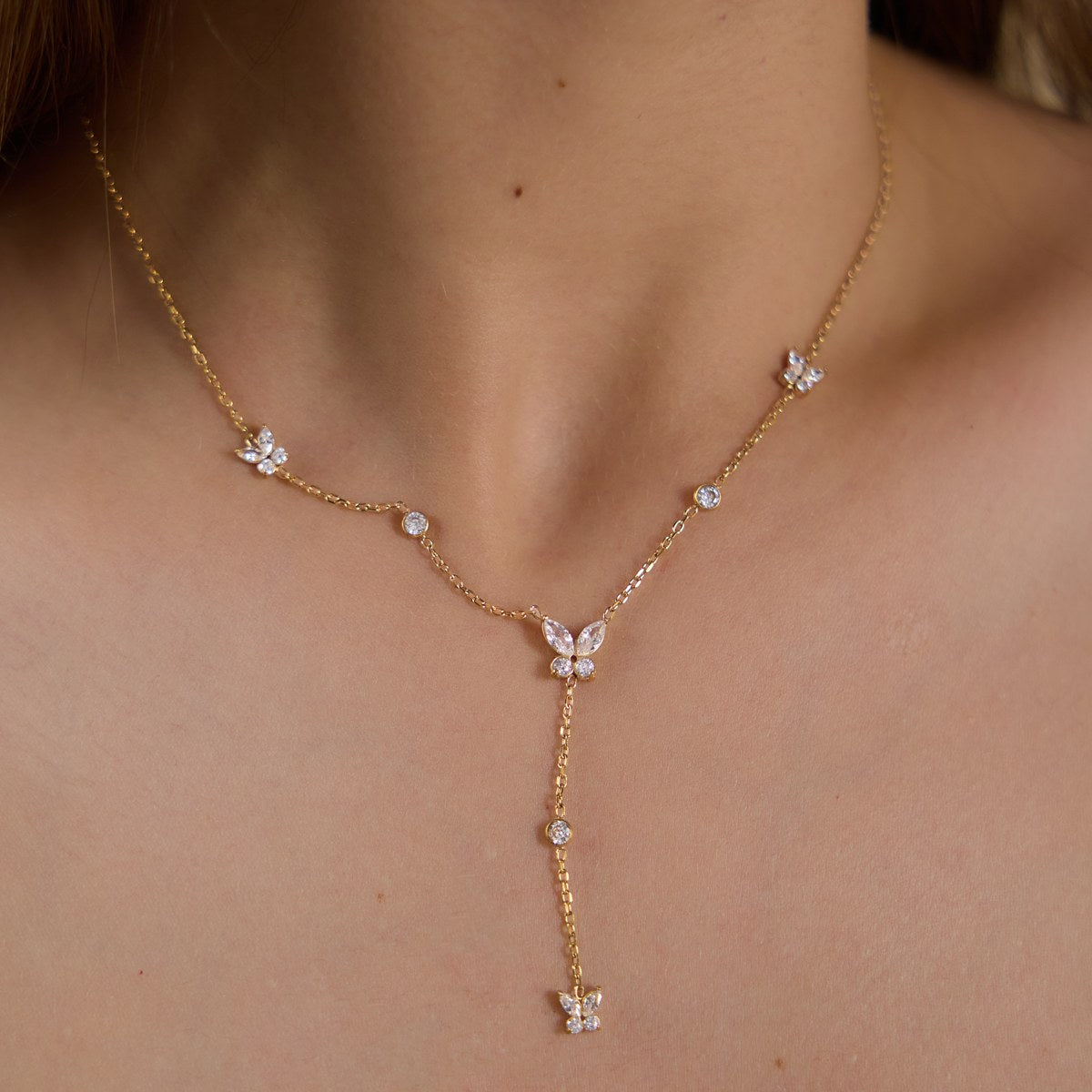 Becoming Butterfly Y Necklace