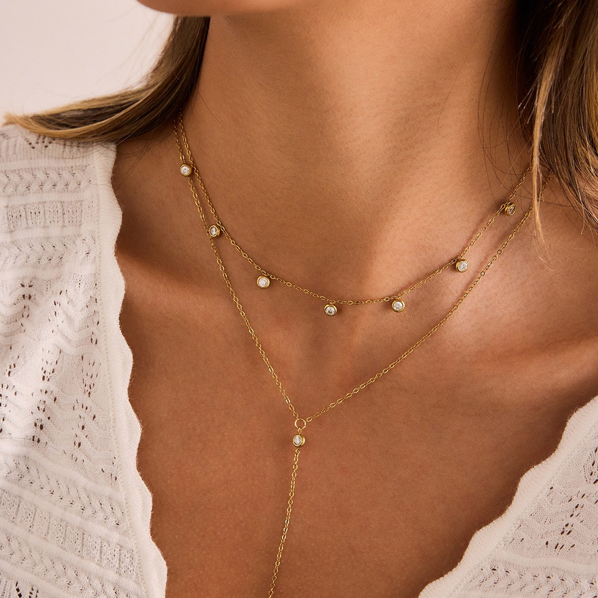 Elevated Layered Lariat Necklace