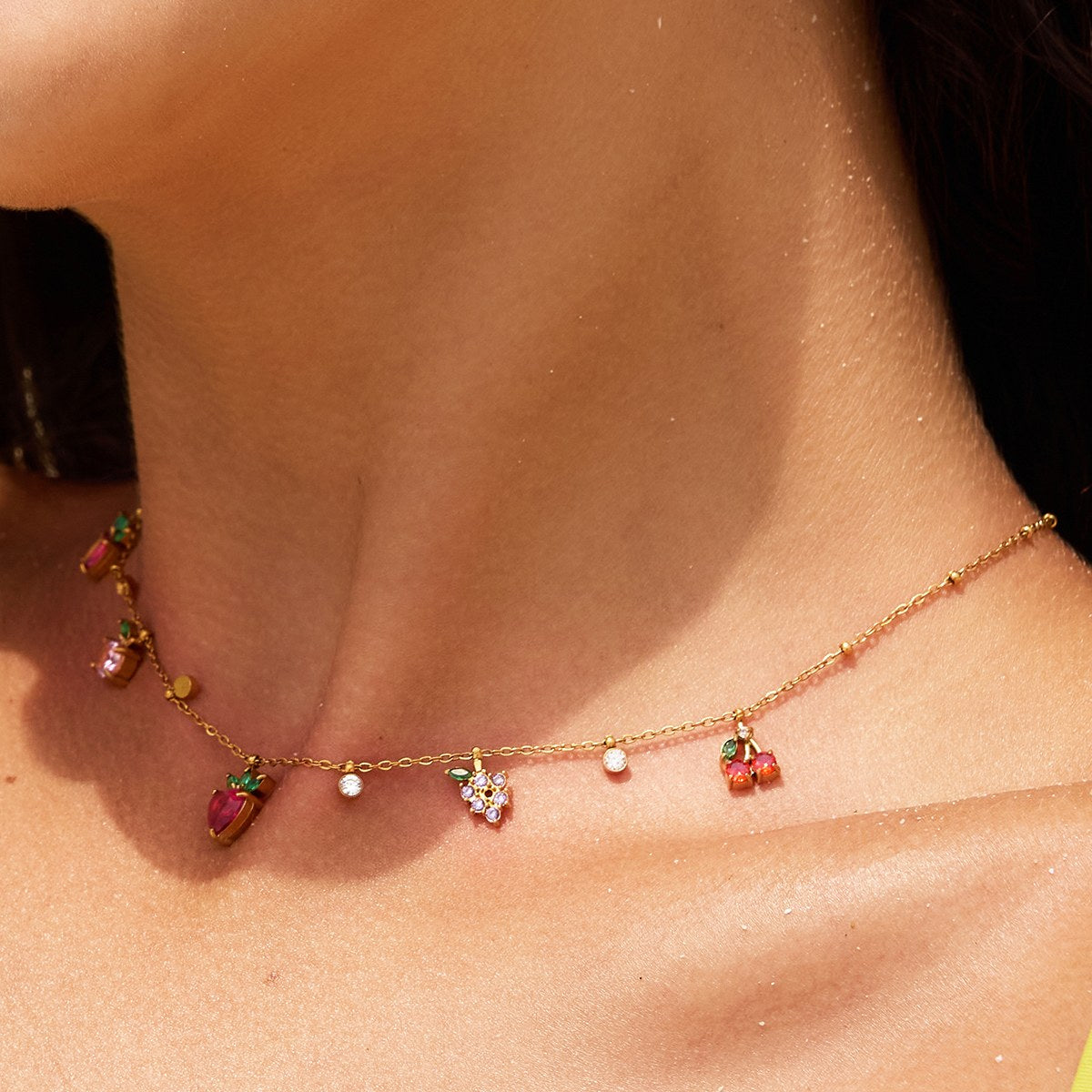 Her Fruit Charm Necklace