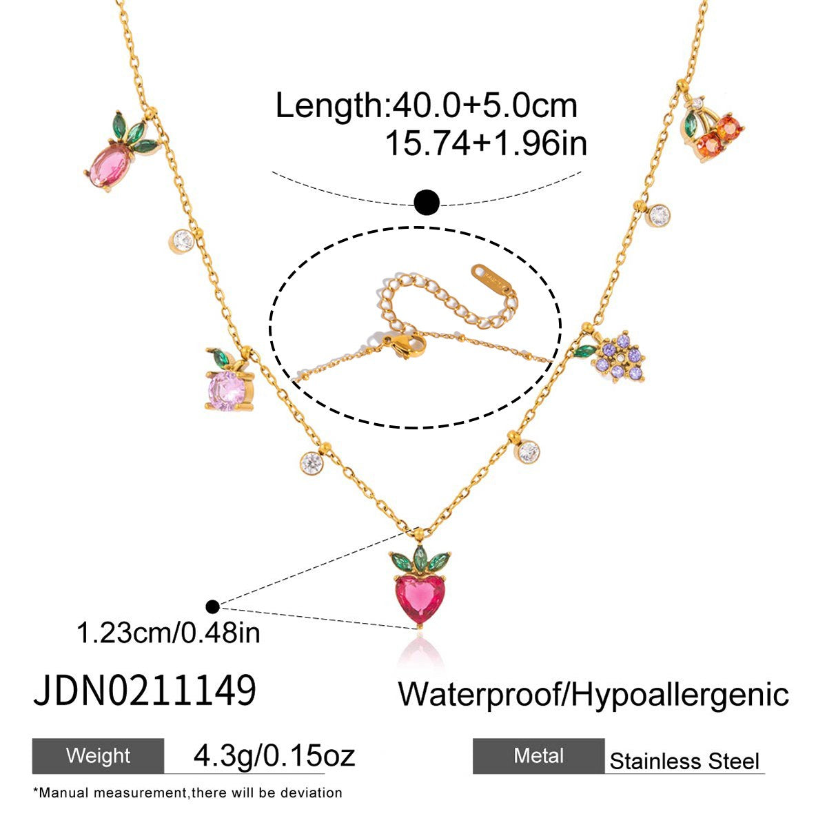 Her Fruit Charm Necklace