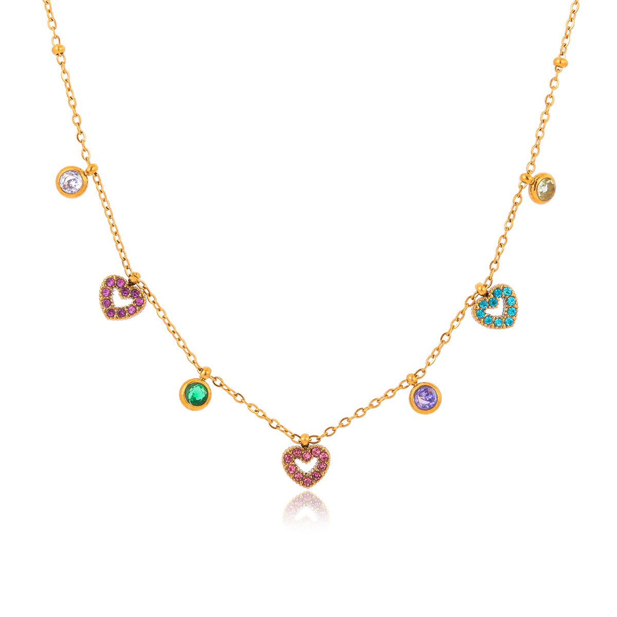Chosen Heart Charm Station Necklace