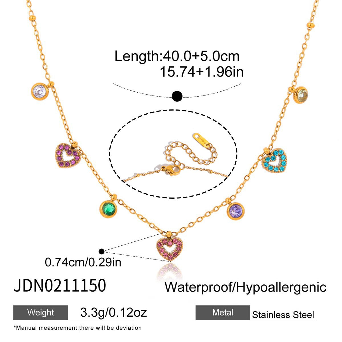 Chosen Heart Charm Station Necklace