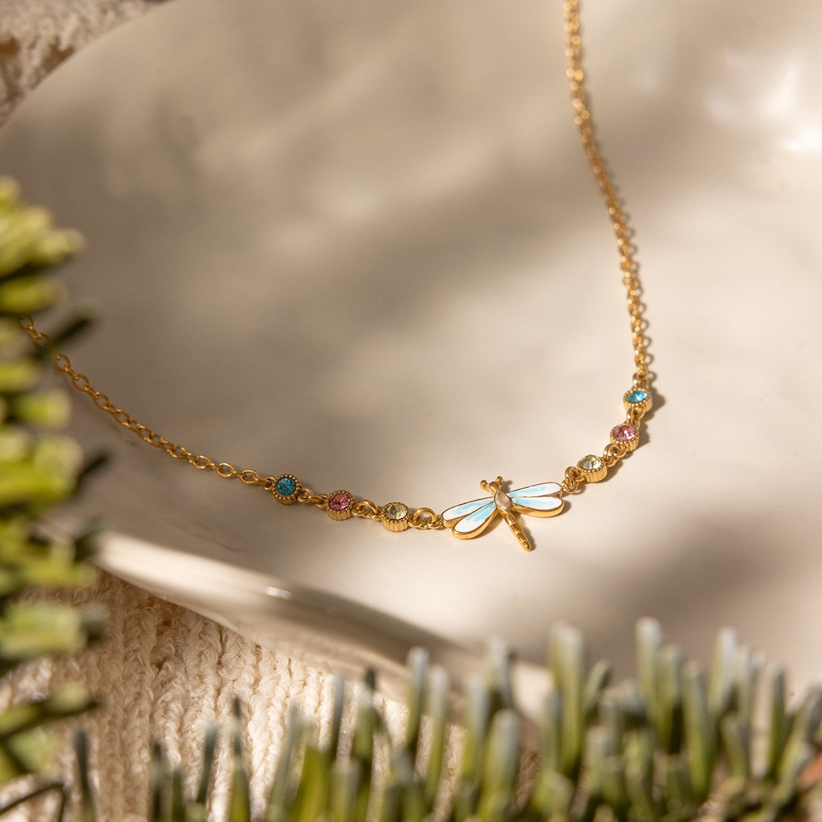 Becoming Dragonfly Station Necklace