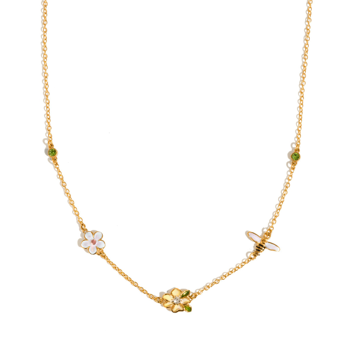 Muse Flower Bee Necklace