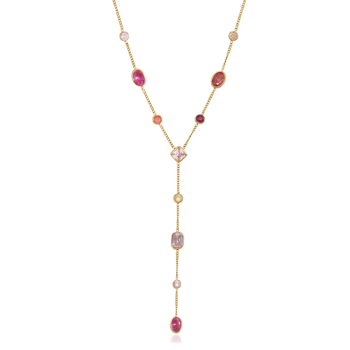 Pretty Rainbow Y Necklace