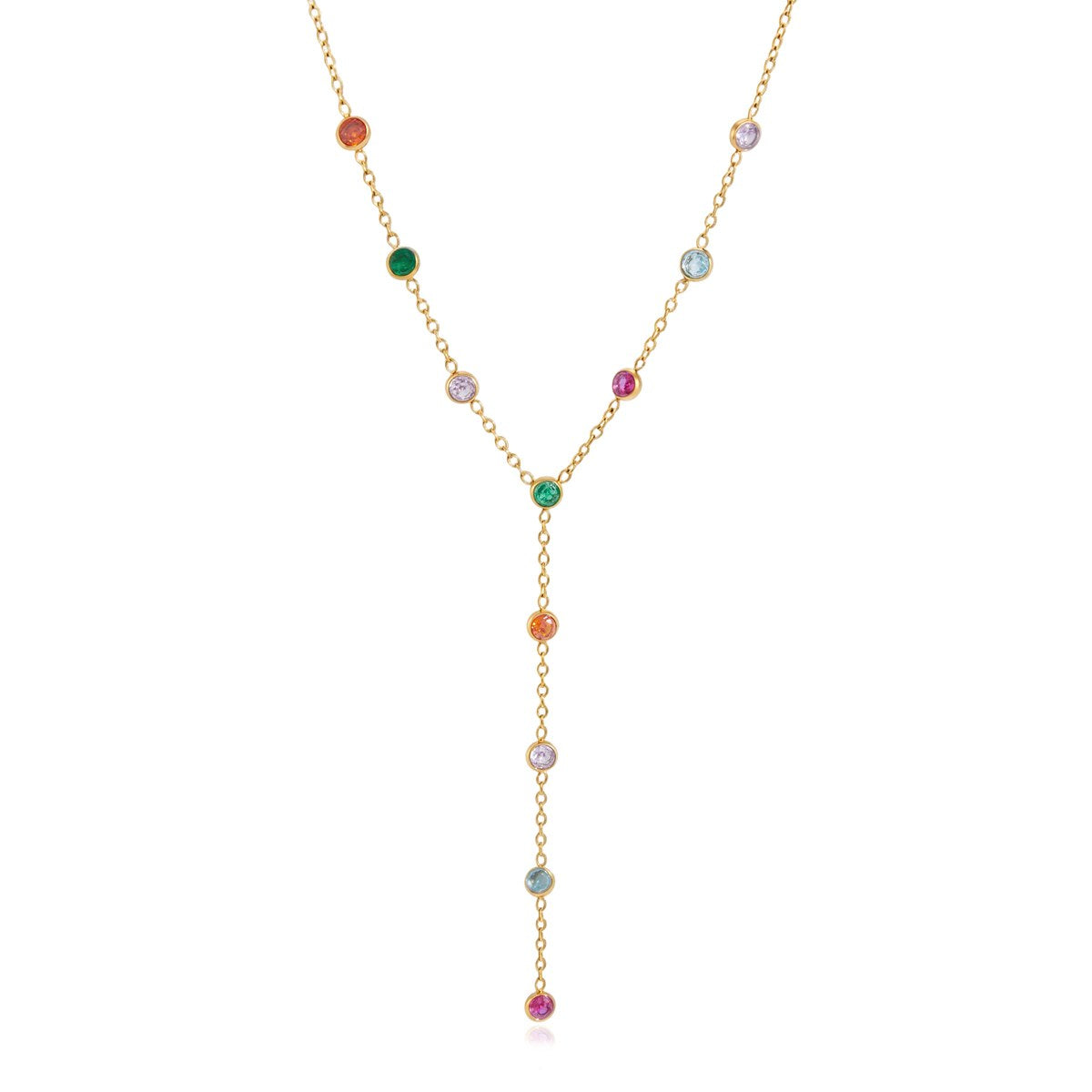 Aura Confetti Y Necklace