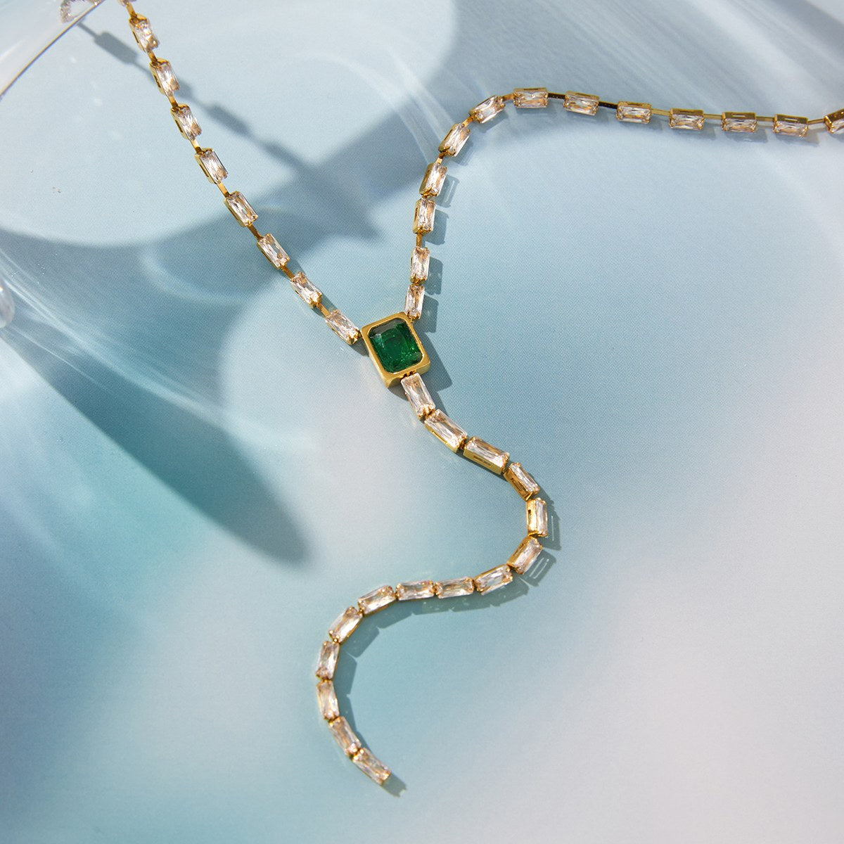 Iconic Crystal Y Lariat Necklace