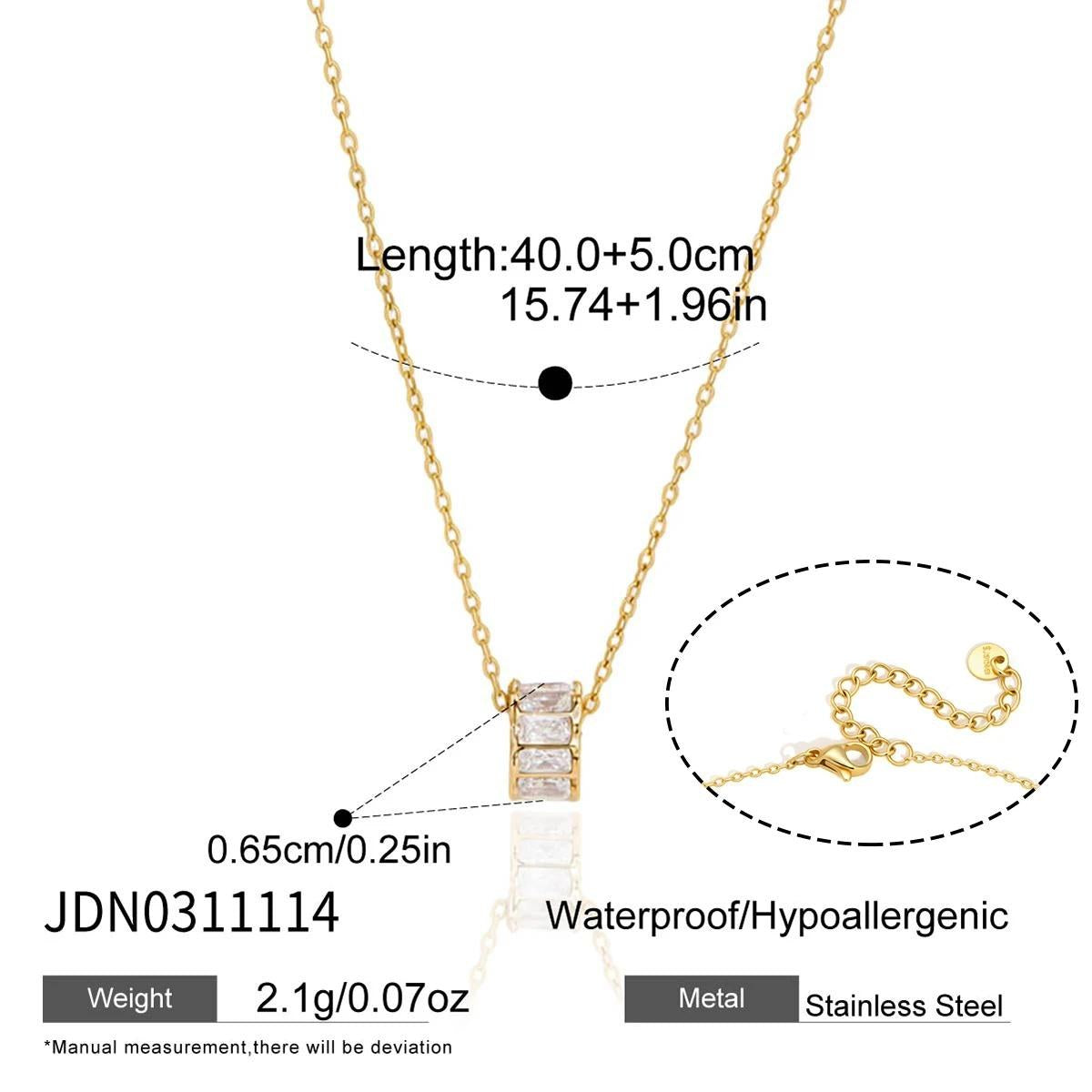 Elevated Crystal Barrel Pendant Necklace