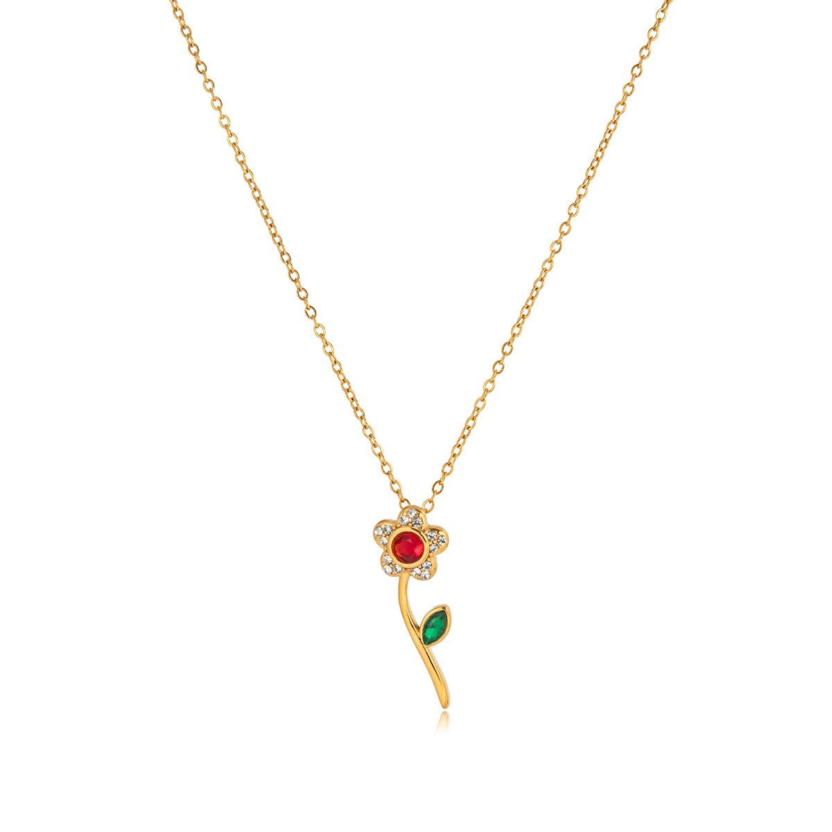 Muse Rose Pendant Necklace