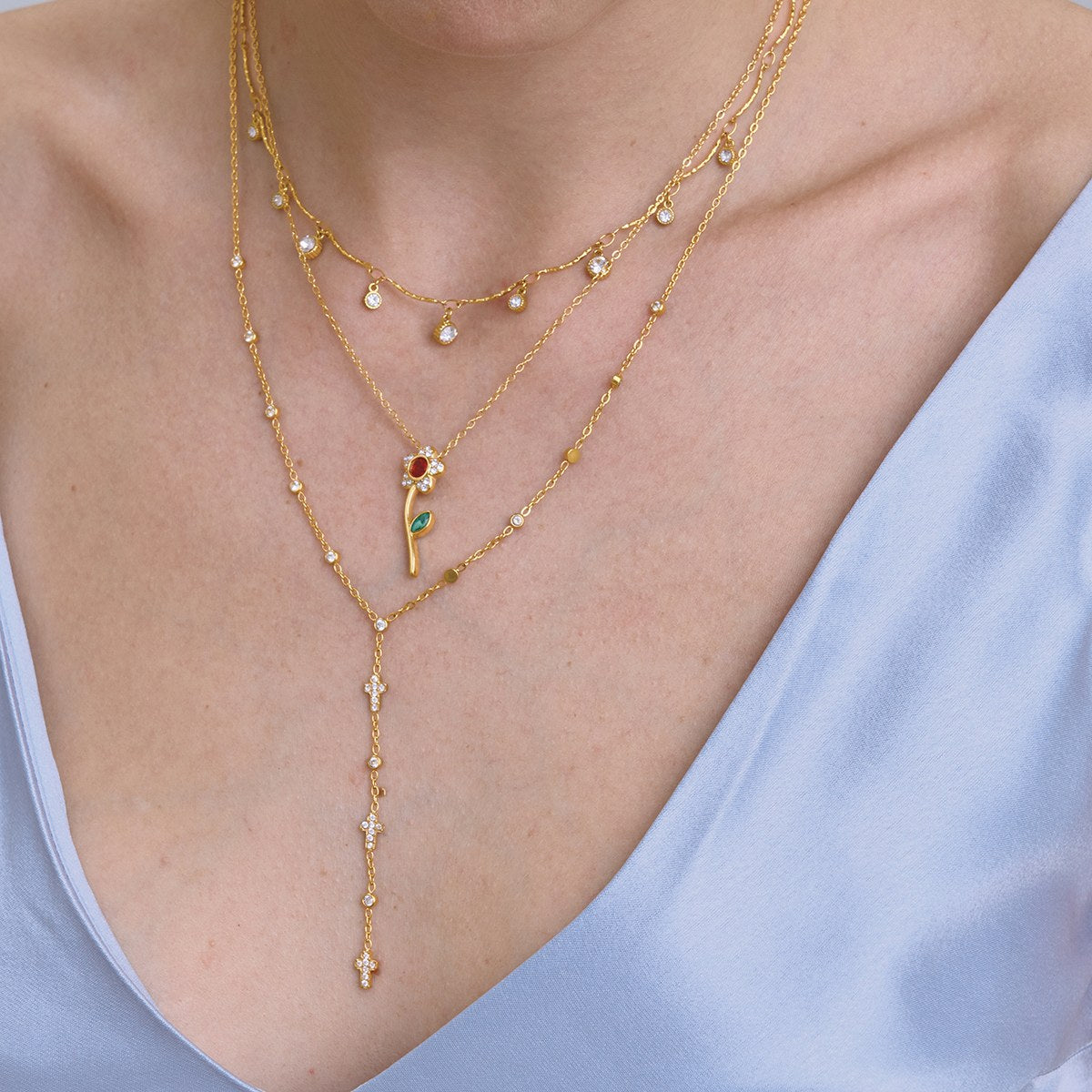 Muse Rose Pendant Necklace