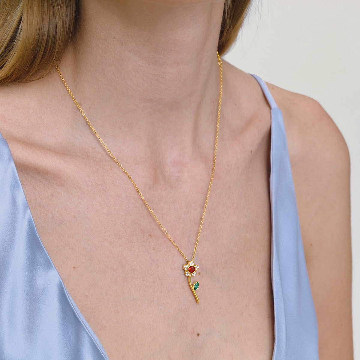 Muse Rose Pendant Necklace