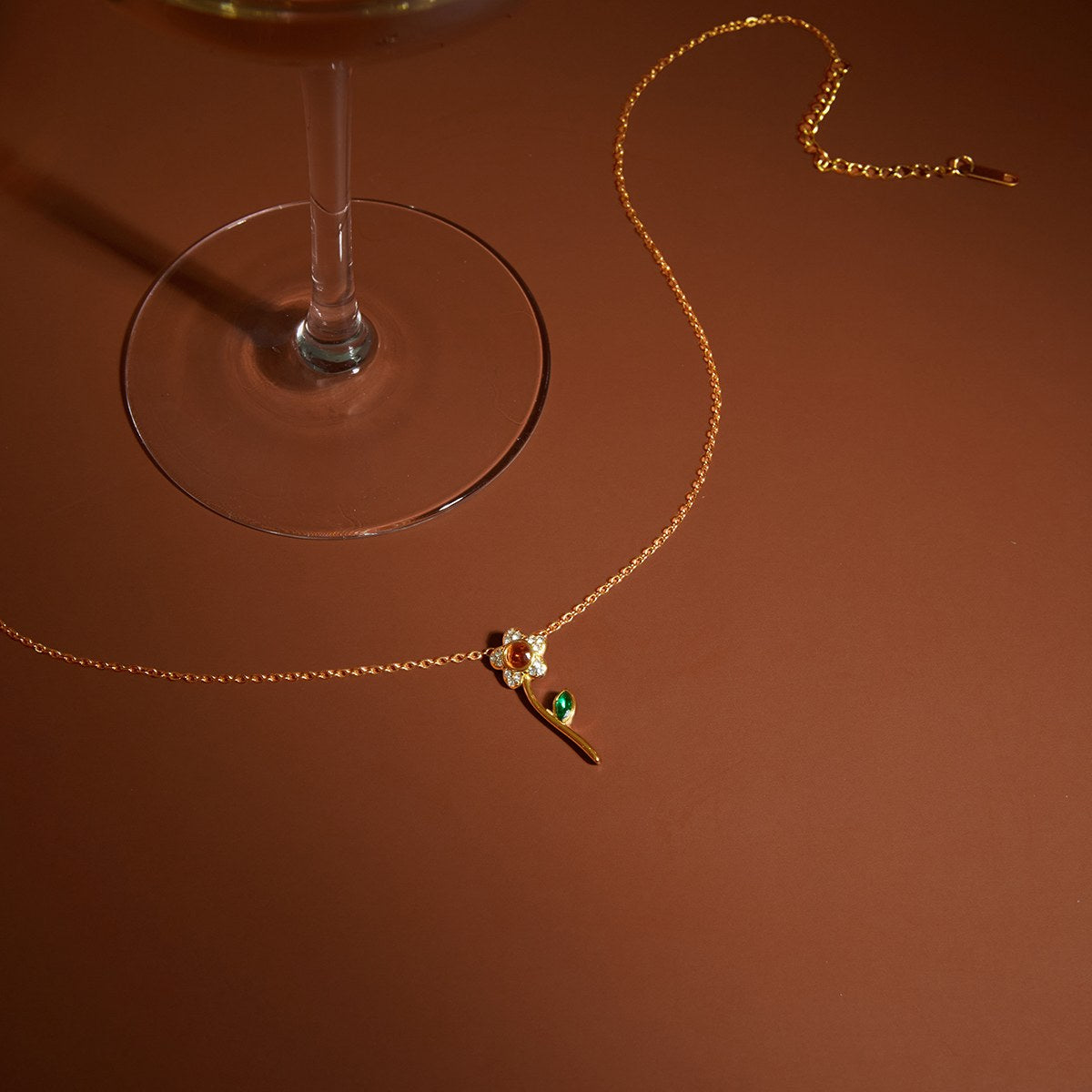 Muse Rose Pendant Necklace