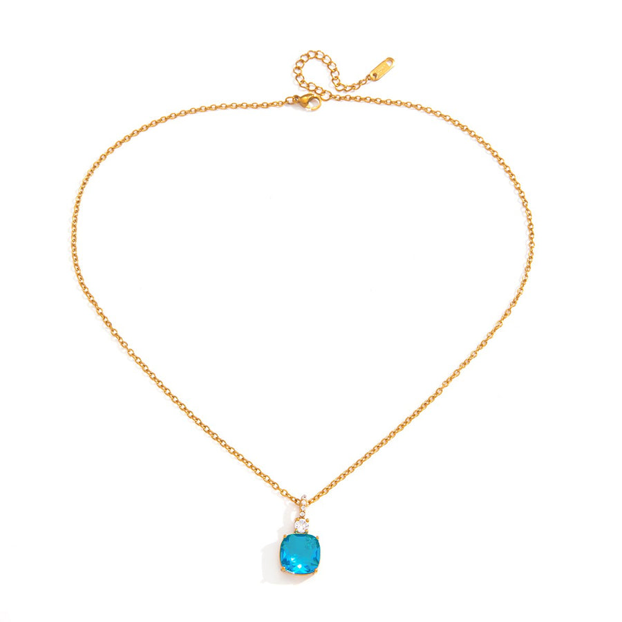 Tilly Cushion Necklace · Blue
