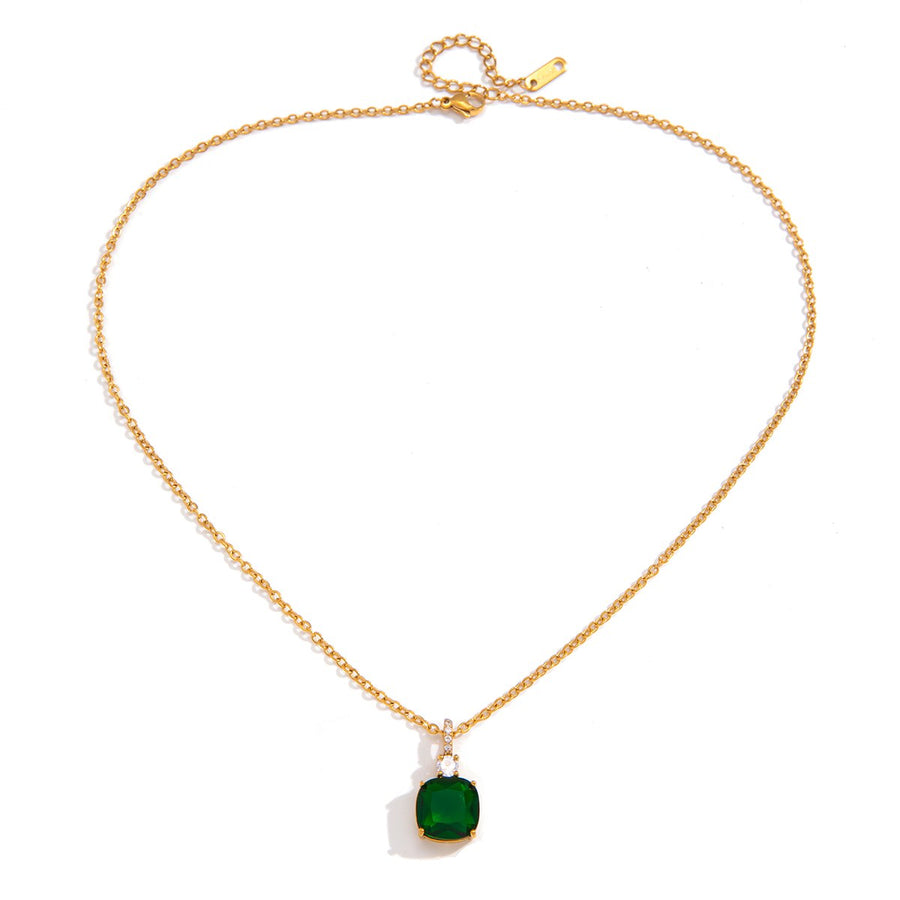 Tilly Cushion Necklace · Green