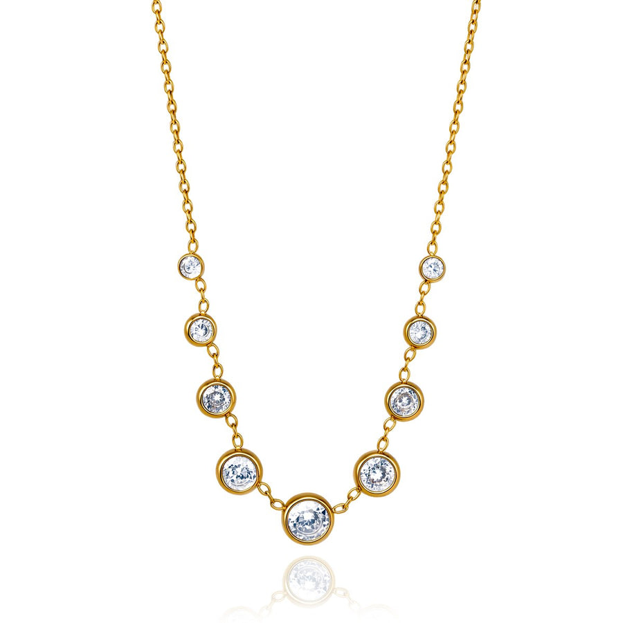 Vida Bezel Necklace · Crystal