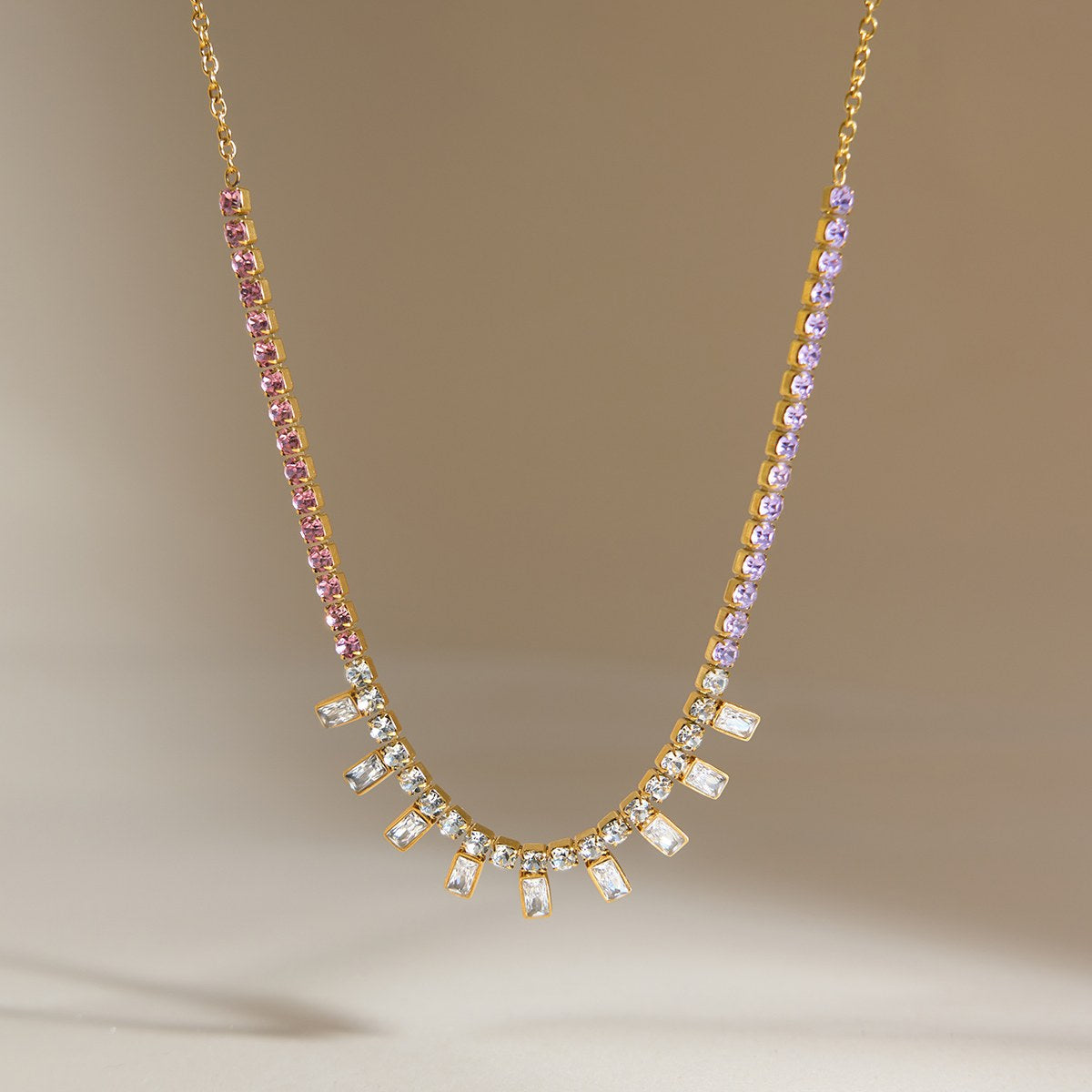 Iconic Baguette Fringe Tennis Necklace