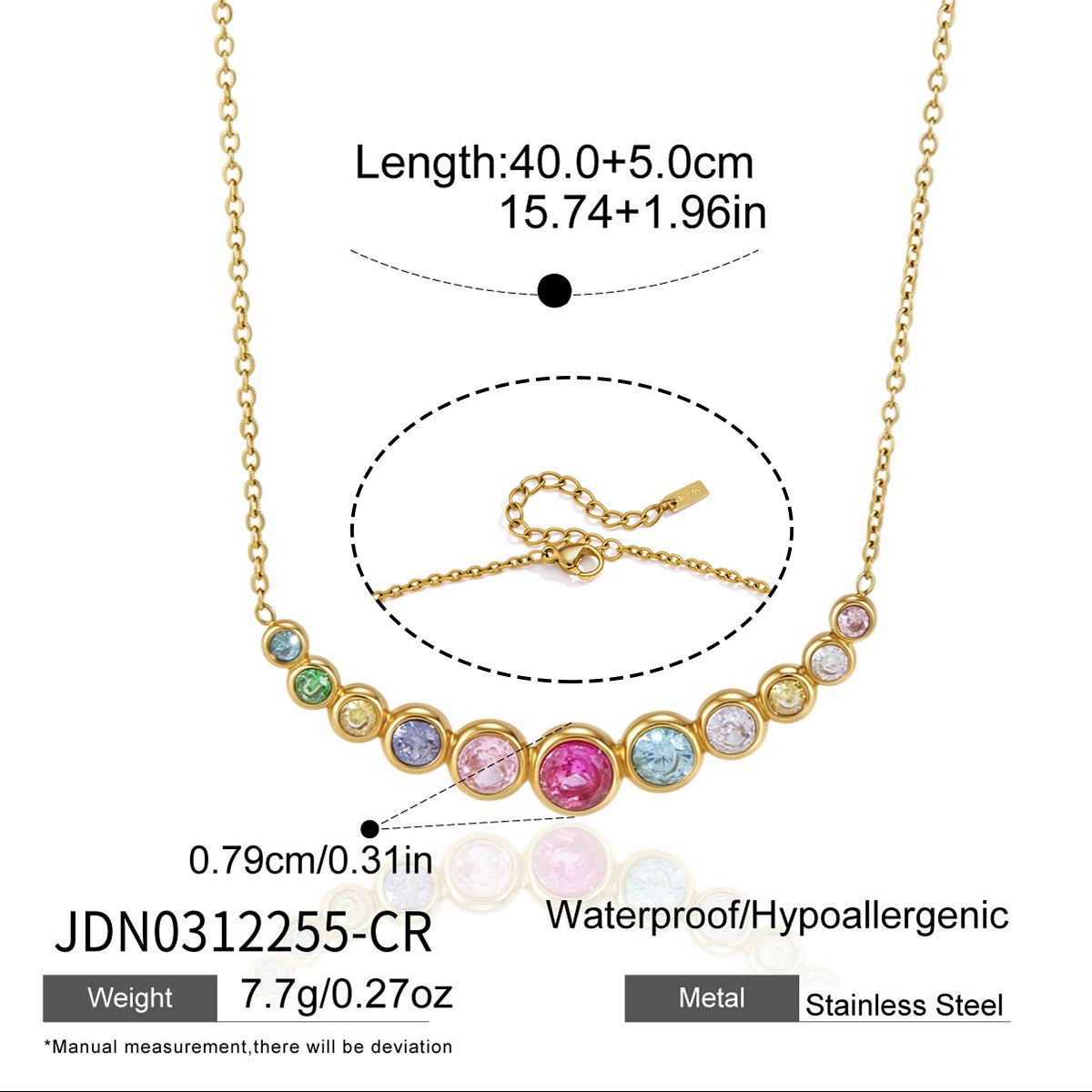 Aura Rainbow Smile Necklace
