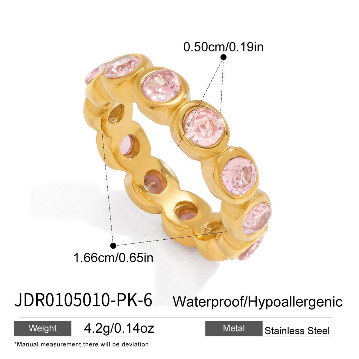 Chosen Pink Oval Eternity Ring