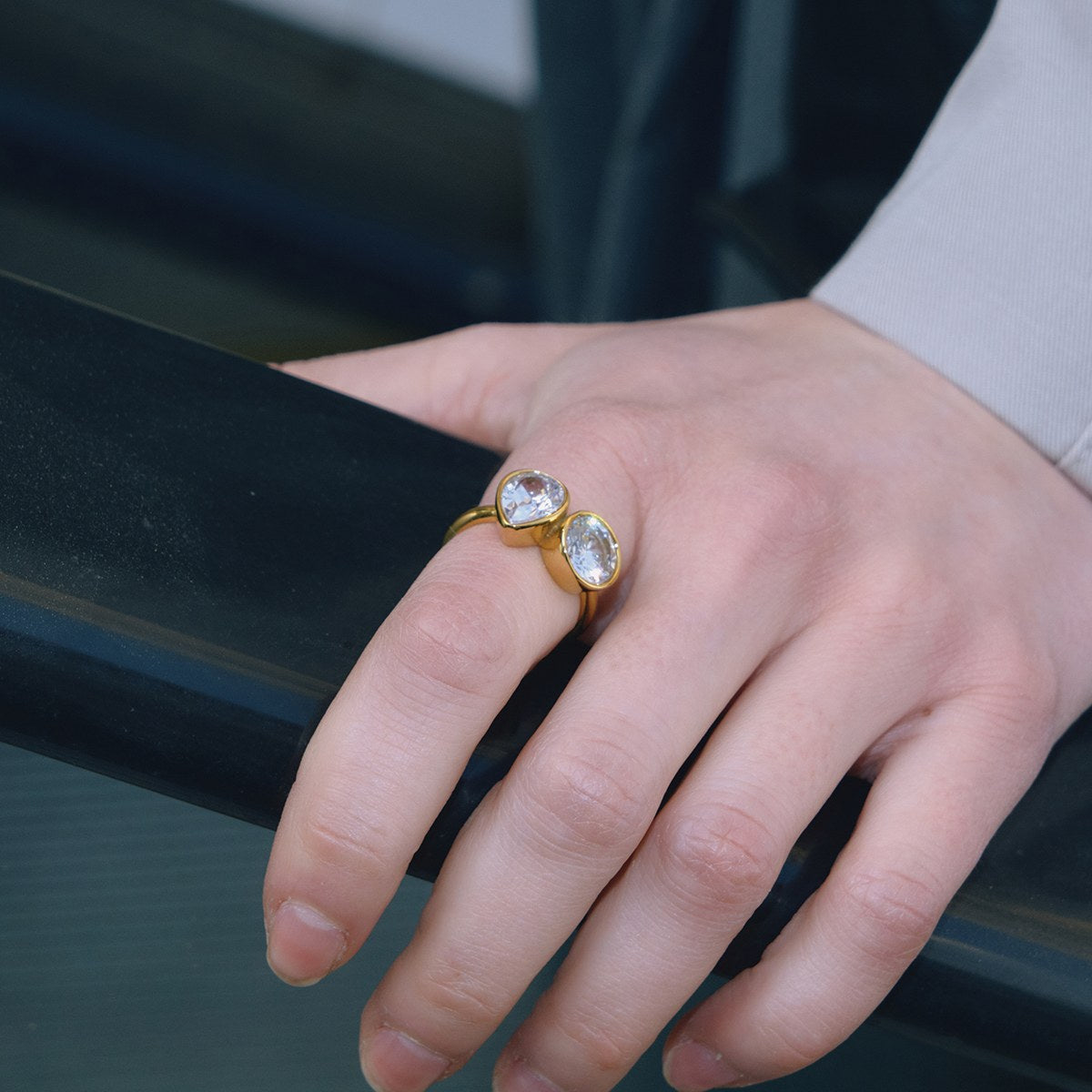 Her Double Crystal Ring