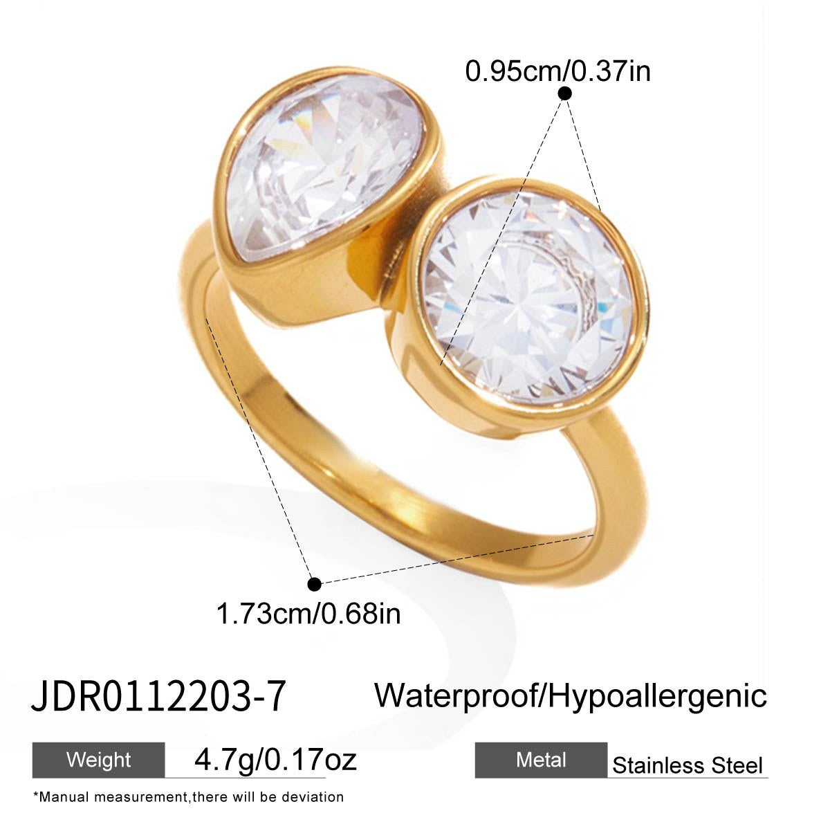 Her Double Crystal Ring