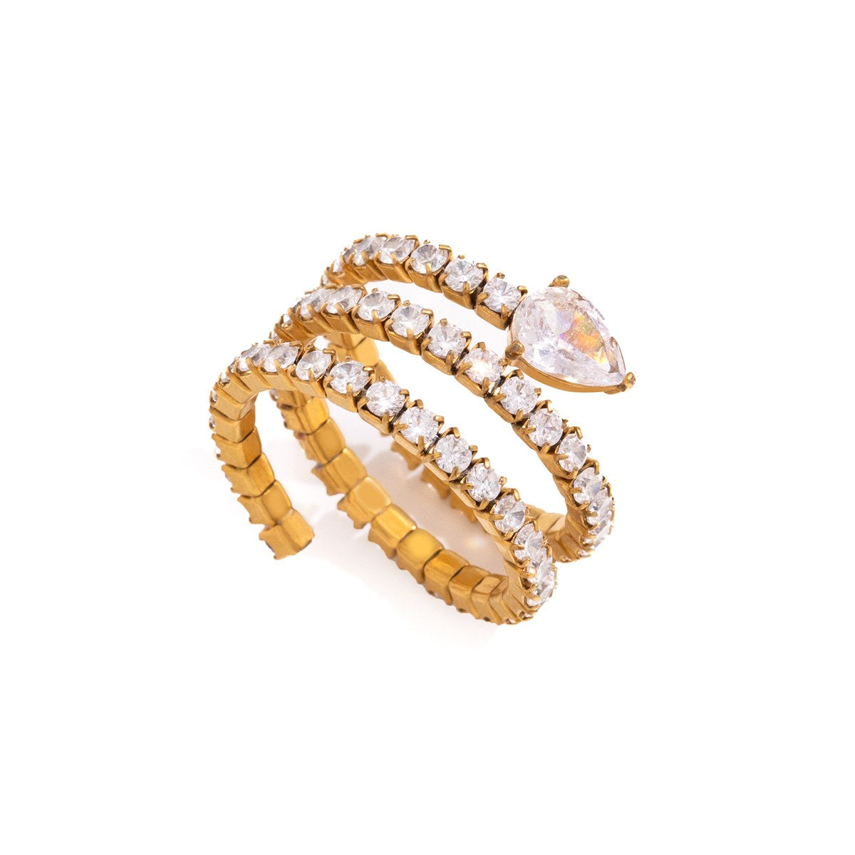 Rare Crystal Coil Ring