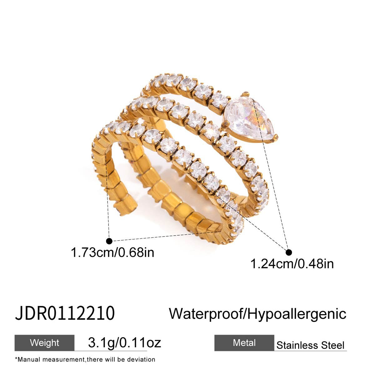 Rare Crystal Coil Ring