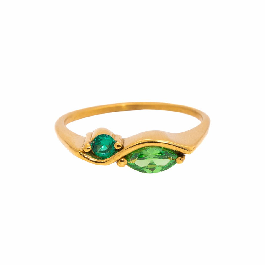 Margo Wave Ring · Green