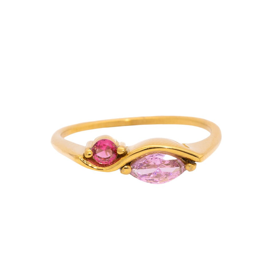 Margo Wave Ring · Pink