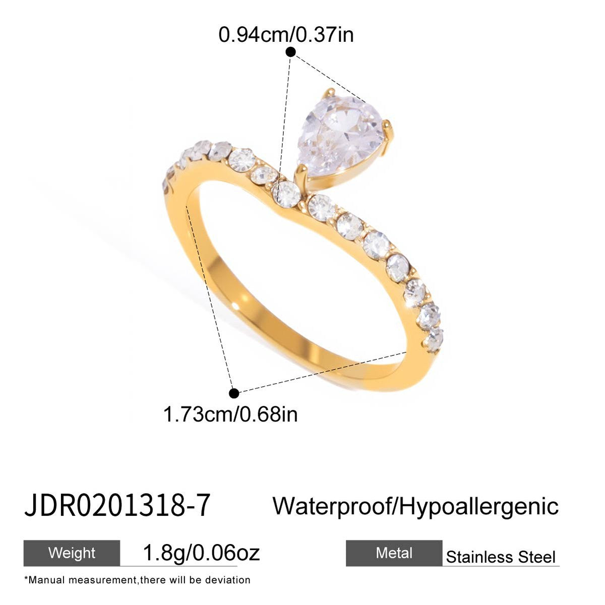Elevated Pear Pave Ring