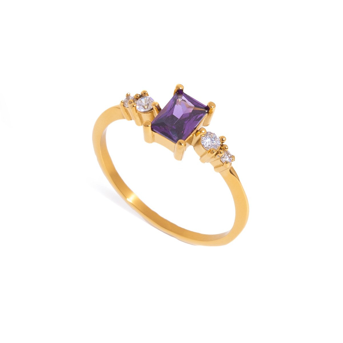 Aura Amethyst Square Ring