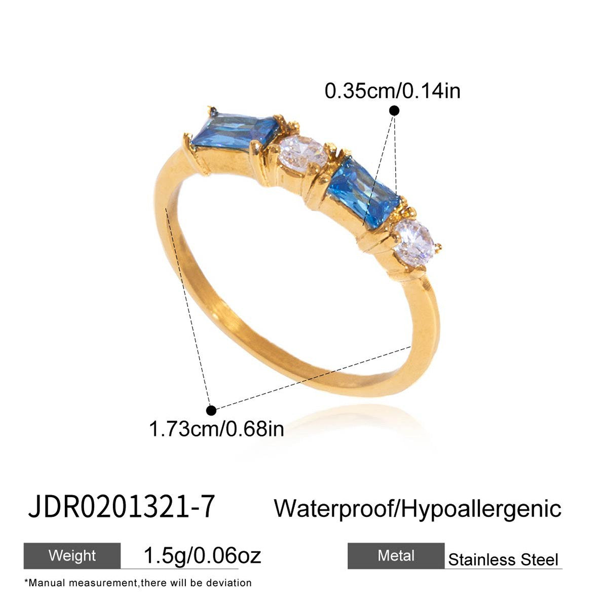 Glowing Sapphire Baguette Ring