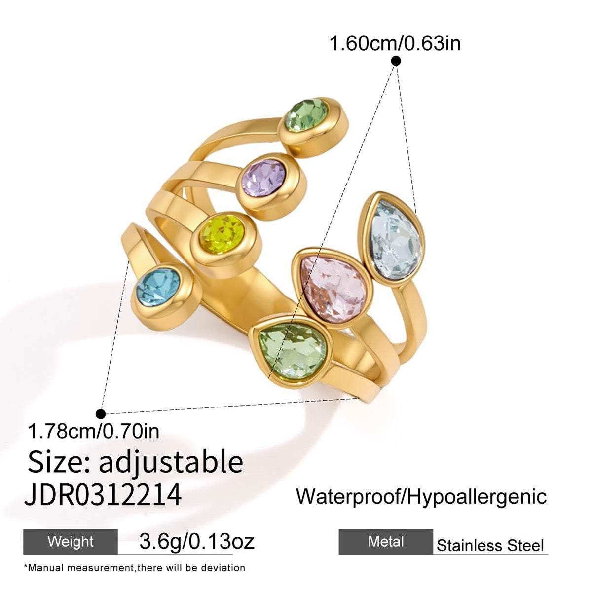 Aura Pastel Gem Cluster Ring