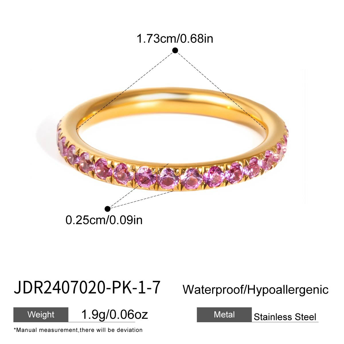 Pretty Pink Eternity Band